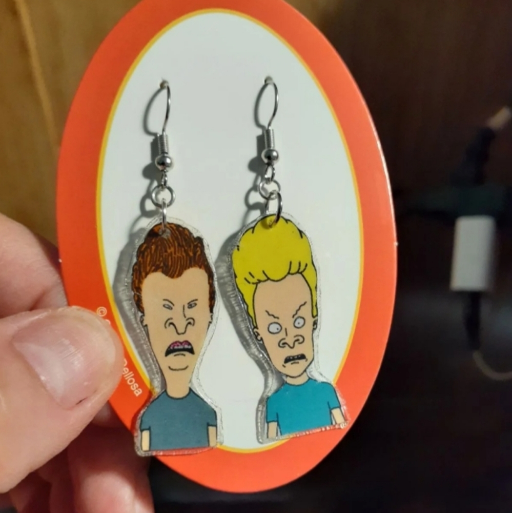 Beavis and butthead earrings